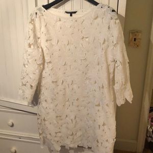 Felicity & Coco White Floral Midi Dress